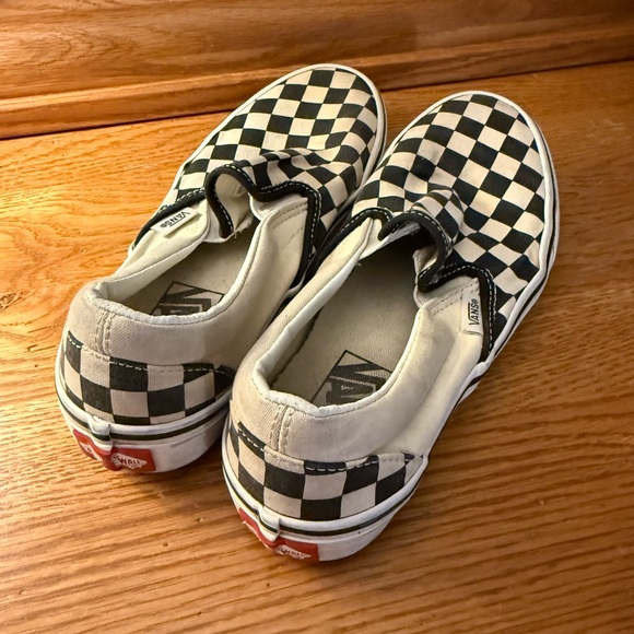 Vans Slip-On Sneakers in Black and White Checkerboard Mens Size 5 1/2 - Picture 12 of 16